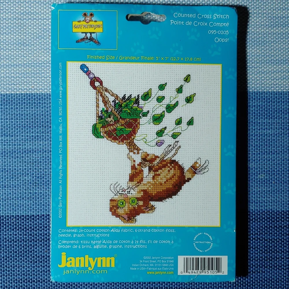 Janlynn Cat Cross Stitch Kit - Multicolor